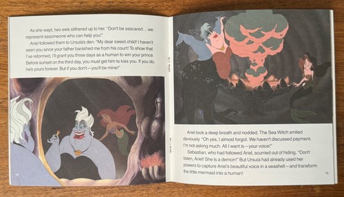 Vintage 1990 Disney See, Hear, Read "The Little Mermaid" Book Only ~ No Tape - Picture 2 of 4