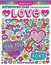 Notebook Doodles Love : Coloring and Activity Book Paperback Jess