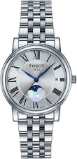 Tissot Womens Carson Premium Lady Moonphase Swiss Quartz Watch, Grey, Stainless 