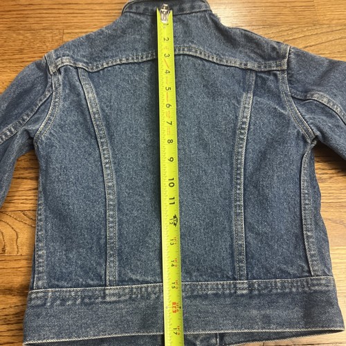 VINTAGE 70’s 80’s Lee Riders Jean Jacket Kids 10 Blue Denim Button Up - Picture 13 of 13