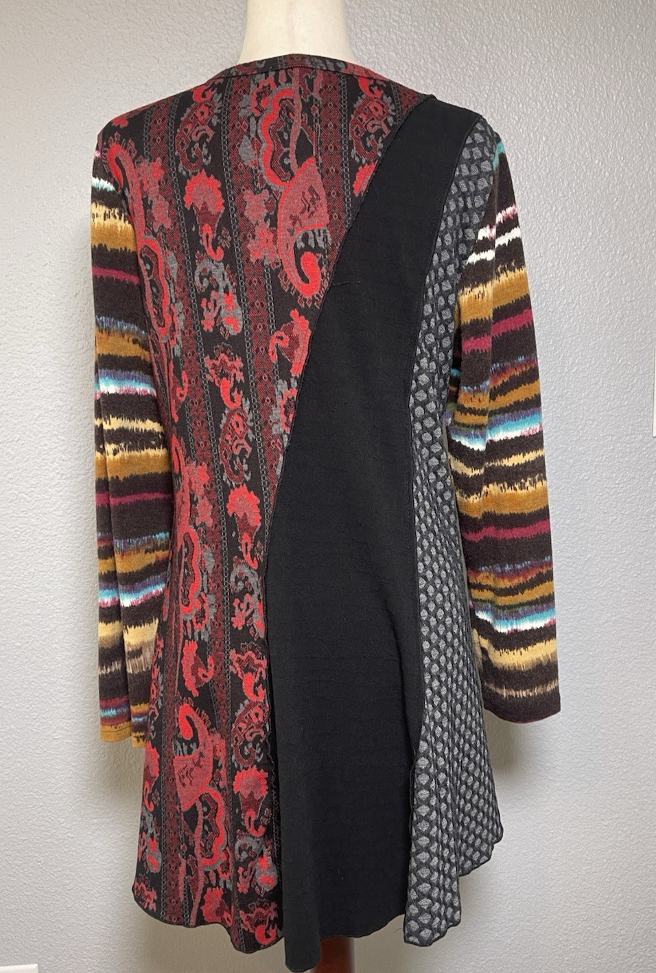 Adore asymetrical long sleeve patchwork midi dres… - image 3