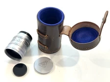 P.Angenieux 75mm f/2.5 Type P3 C Mount Lens + Caps and Leather Case