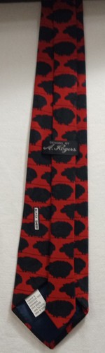 A. Rogers "Black Sheep" Novelty Men's Red Black White Polyester Tie NICE! - Picture 2 of 4