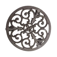 Sungmor  Cast Iron Plant Caddy 11" Round Potted Plant Stand Vine Flower Pot Rack