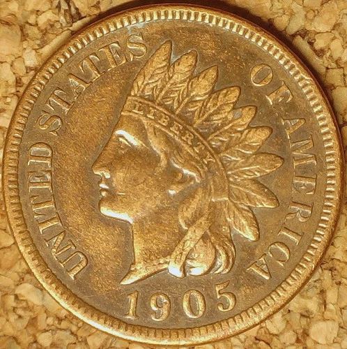 1905 Indian Head Cent - EXTRA FINE DETAILS, OLD CLEANING  (M718)