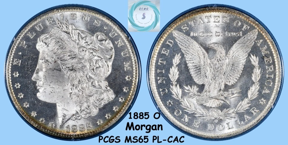 1885-O Morgan Dollar PCGS MS65PL w/CAC - Frost and Mirrors in a Rattler! - Image 4 of 4