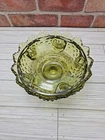 Vintage Green Hobnail Fenton 6 Candle holder