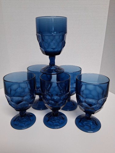 Vintage 70er georgianische blaue Wasser- oder Eisteekelche von Wikinger 6 Teile Lot 2 - Bild 9 von 10
