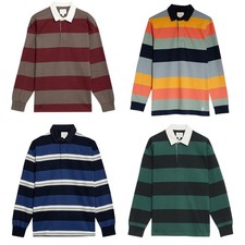 M&S Striped Long Sleeve Rugby Shirt
