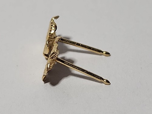 Pendientes flor oro amarillo 14k - Imagen 5 de 14