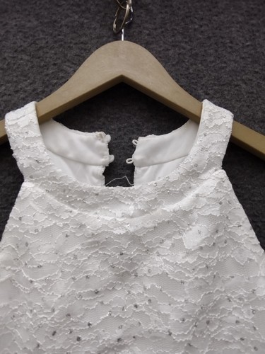Speechless Girls Jeweled Waist Glitter Bodice Dress White/Navy Size 14 - Picture 3 of 11