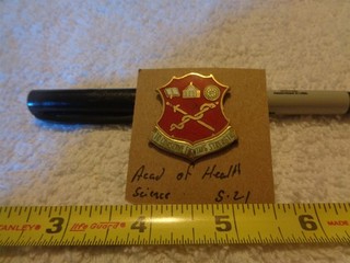 Academy of Health Sciences S 21 Unit Crest DI DUI (DRAW#Z10)