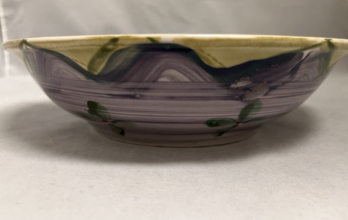 Alco Industries 8 1/8" Stoneware Hand Painted Flower Soup Pasta Serving Bowl(s) - Picture 3 of 4