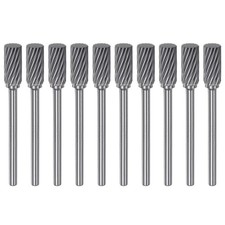10pcs 1/4" (6mm) Head 1/8" (3mm) Shank A-Shape Single Cut Carbide Rotary Burrs