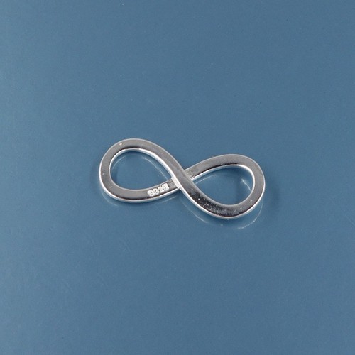 Solid Sterling Silver Infinity Flat Link Connector 20.5mm (0.81") #33459 - Picture 2 of 5