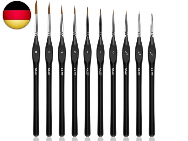 Pinselset Malen – Feine Detail Pinsel FüR Acryl Aquarell Modellbau,10 StüCk Mal-image