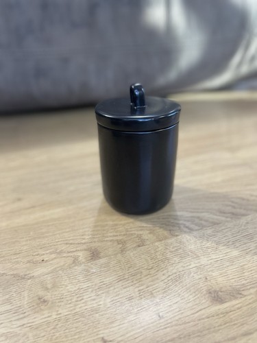 Rae Dunn Canister CRUNCHY Ceramic with Lid Black - Picture 4 of 12