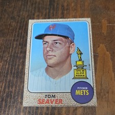 1968 Topps #45 Tom Seaver HOF 1st Solo Card All-Star Rookie Cup EX. rookie card picture