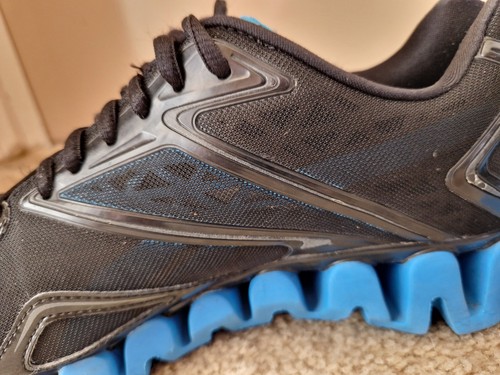 Reebok Men's Reezig Zigsonic Trainers Sneakers Black Blue 1-V49315 UK Size 6 - Imagen 16 de 20