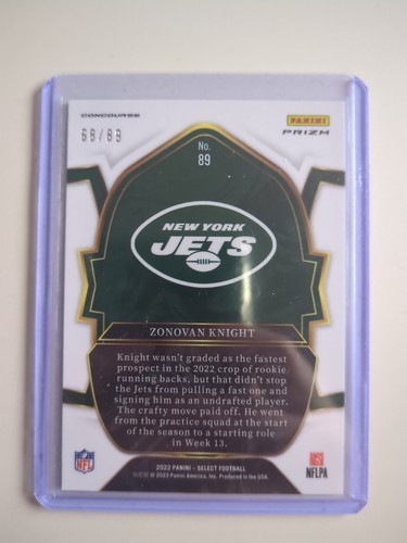 2022 Panini Select Concourse Zonovan Knight #89 Dragon Scale Prizm /89 (RC) - Picture 2 of 2