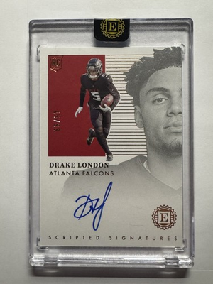 #ad 2022 PANINI ENCASED DRAKE LONDON ROOKIE AUTO 99 FALCONS $47.95