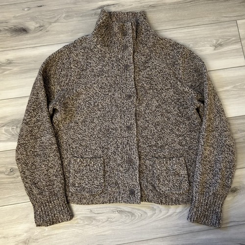 EILEEN FISHER Chuncky Strickpullover TRICHTERKRAGEN Wolle Kaschmir groß braun gebraucht, in einwandfreiem Zustand