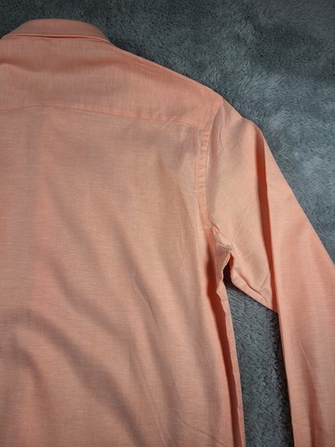 Crocodile Button Up Shirt Mens Medium Crocodile Logo Dress Casual Orange - Picture 16 of 20