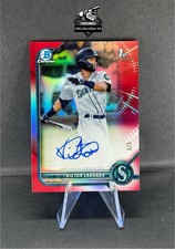 2022 Bowman Chrome Victor Labrada 1st True Red Auto 3/5 Seattle Mariners