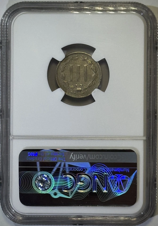 1869 Three Cent Nickel - NGC AU 55 - Image 4 of 4