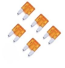 5 X 5 Amp Mini Fuse Orange 5a Atm 32v - Ships Today
