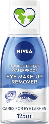 NIVEA Double Effect wasserfester Augen Make-up Entferner 125 ml, tägliche Anwendung Gesicht UK