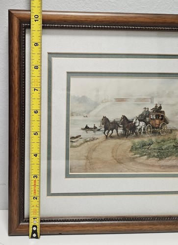 The Last Run by Fred Thrasher Hand-Signed Print- Frame Measures 12"x10.5" - Picture 4 of 5
