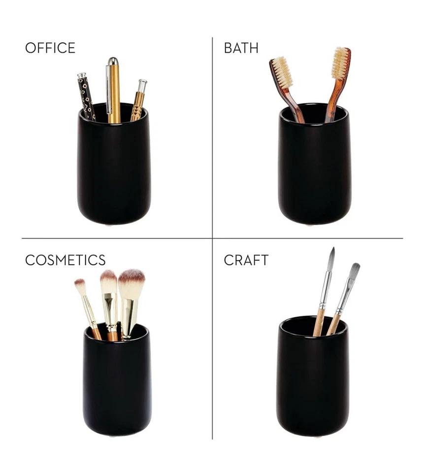 Vaso iDesign Cerámica Colección Tierra Talla Única Negro Mate/Natural Foto 3 de 3