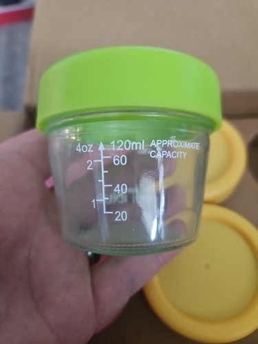 Babynahrung Aufbewahrung Glas Gläser mit Deckel, 4 Unzen, 11 Stück Wiederverwendbar Kleine Behälter  - Bild 5 von 6