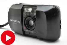 All works! [Exc+5] Olympus μ mju Black 35mm Point & Shoot Film Camera From JAPAN