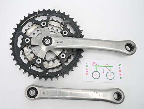 Shimano Deore LX FC-M563 Crankset 175mm Square Taper MTB Bike Triple 42/32/22t - Picture 1 of 5