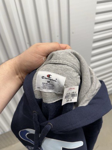 Sudadera con capucha Champion Pullover para hombre, talla M - azul marino - Imagen 4 de 4