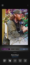 SAMI ZAYN 2021 WWE TOPPS SLAM TOPPS CHROME 21 SUPER RARE DIGITAL CARD!!!!!!!