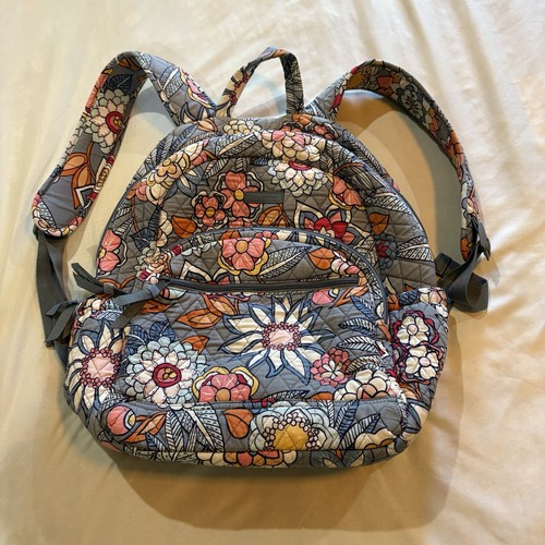 Vera Bradley Tropical Noche Grande Mochila Tech Bag Floral Tamaño Completo Acolchado