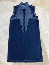 USED GUCCI DENIM LACE DRESS GOOD