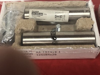 2pk IKEA Stallarp Furniture Leg Chrome Plated 304..899.04 AA