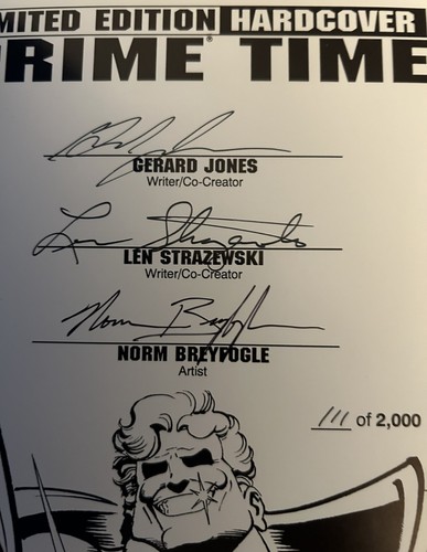 MALIBU COMICS PRIME TIME H/C SIGNED AND NUMBERED BY JONES STRAZEWSKI BREYFOGLE - Foto 2 di 4