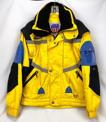 USA US SKI TEAM SPYDER Vintage Ski Jacket Yellow ~ Men's Size