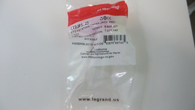 Legrand Part # KT2J6A-42 KEYSTONE CAT 6A JACK RED LOT OF (18)