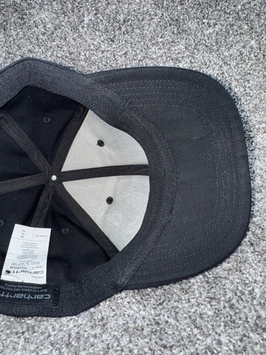 Carhartt Hat Cap Snapback One Size Black Logo Adjustable - Picture 4 of 8