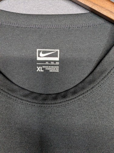 NIKE Maglietta Uomo XL Dri Fit Basket Nero Rosso Grafica Maglietta Atletica - Foto 4 di 8