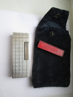 Dunhill Rollagas Gas Lighter Vintage Plated Silver Swiss Made