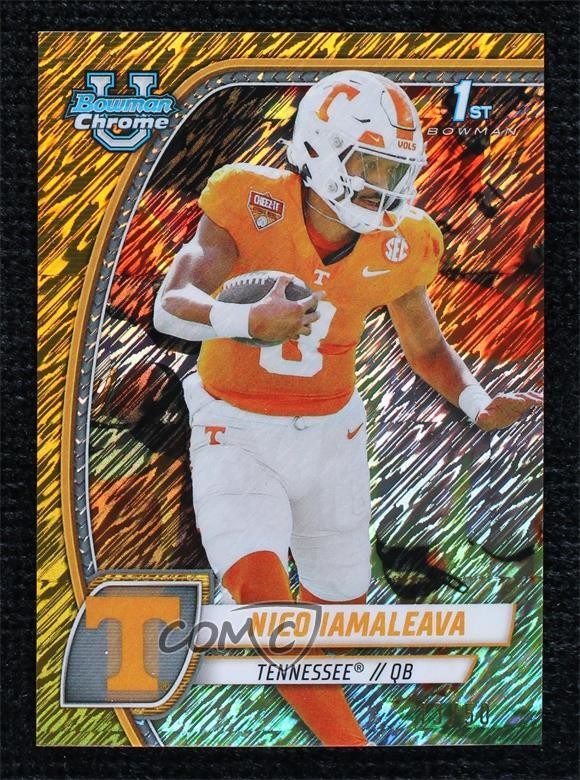 2024 Bowman U Chrome Gold Shimmer Refractor 13/50 Nico Iamaleava #139