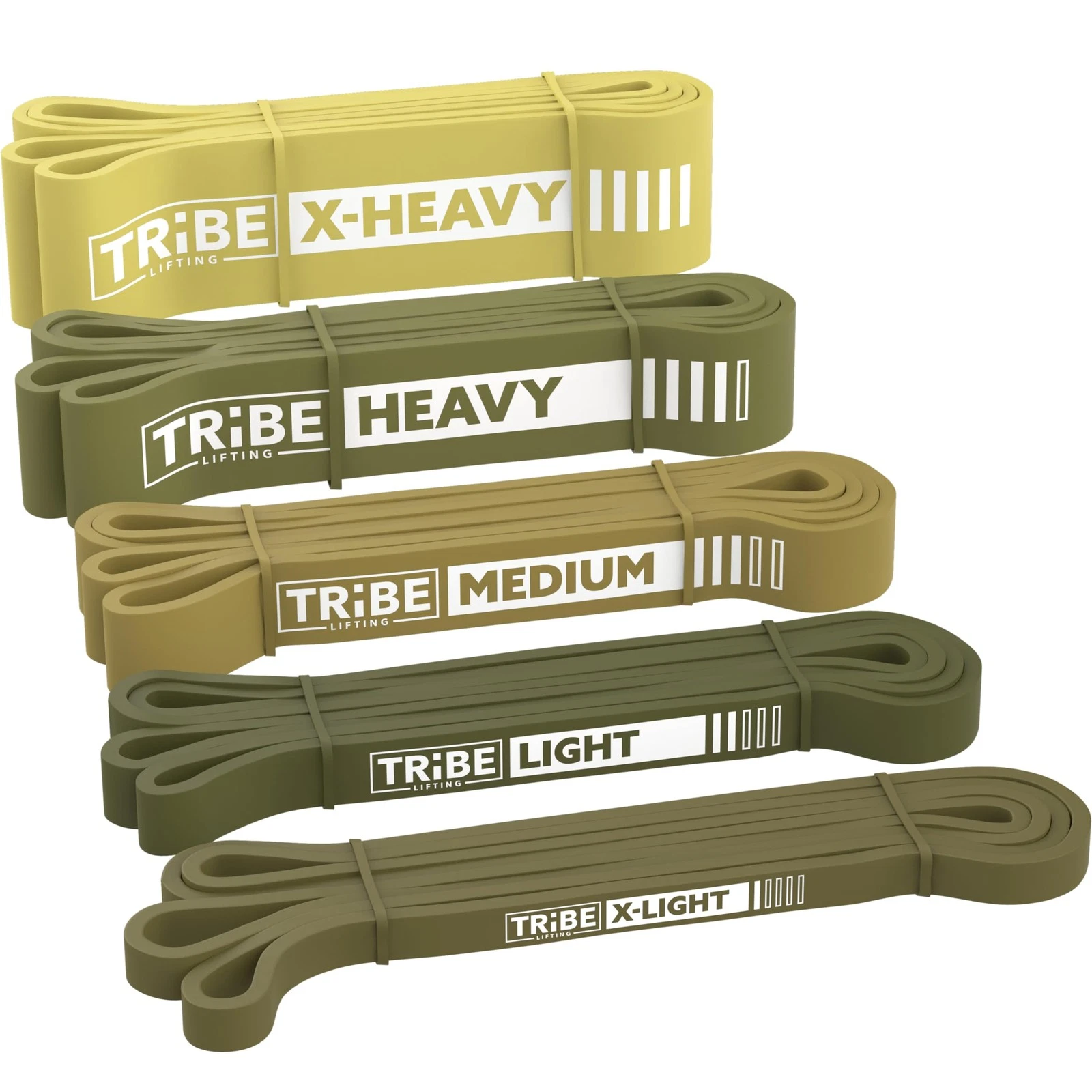 Long Resistance Bands for Working Out Men and Women - Set of 5 Pull-Up Bands,...