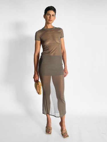 Sheer Midi Skirt & Top Set